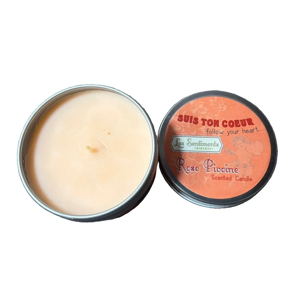 NEW MISTRAL ROSE Pivoine Luxury Soy Wax Candle 6oz FOLLOW YOUR HEART